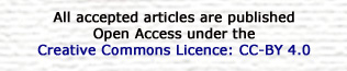  All accepted articles are published Open Access under the Creative Commons Licence: CC-BY 4.0